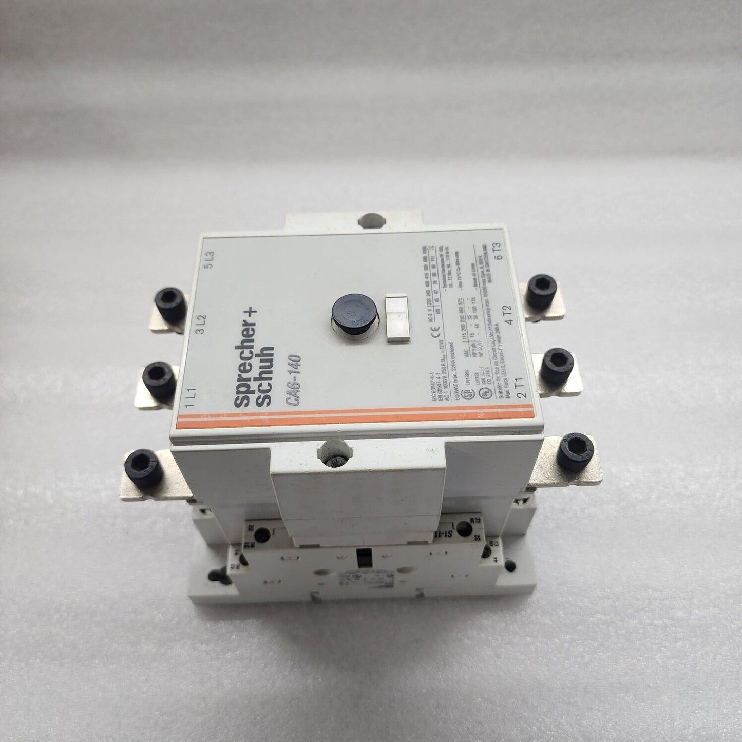 SPRECHER + SCHUH CA6-140 3-POLE CONTACTOR 140A COIL VOLTAGE 110VDC
