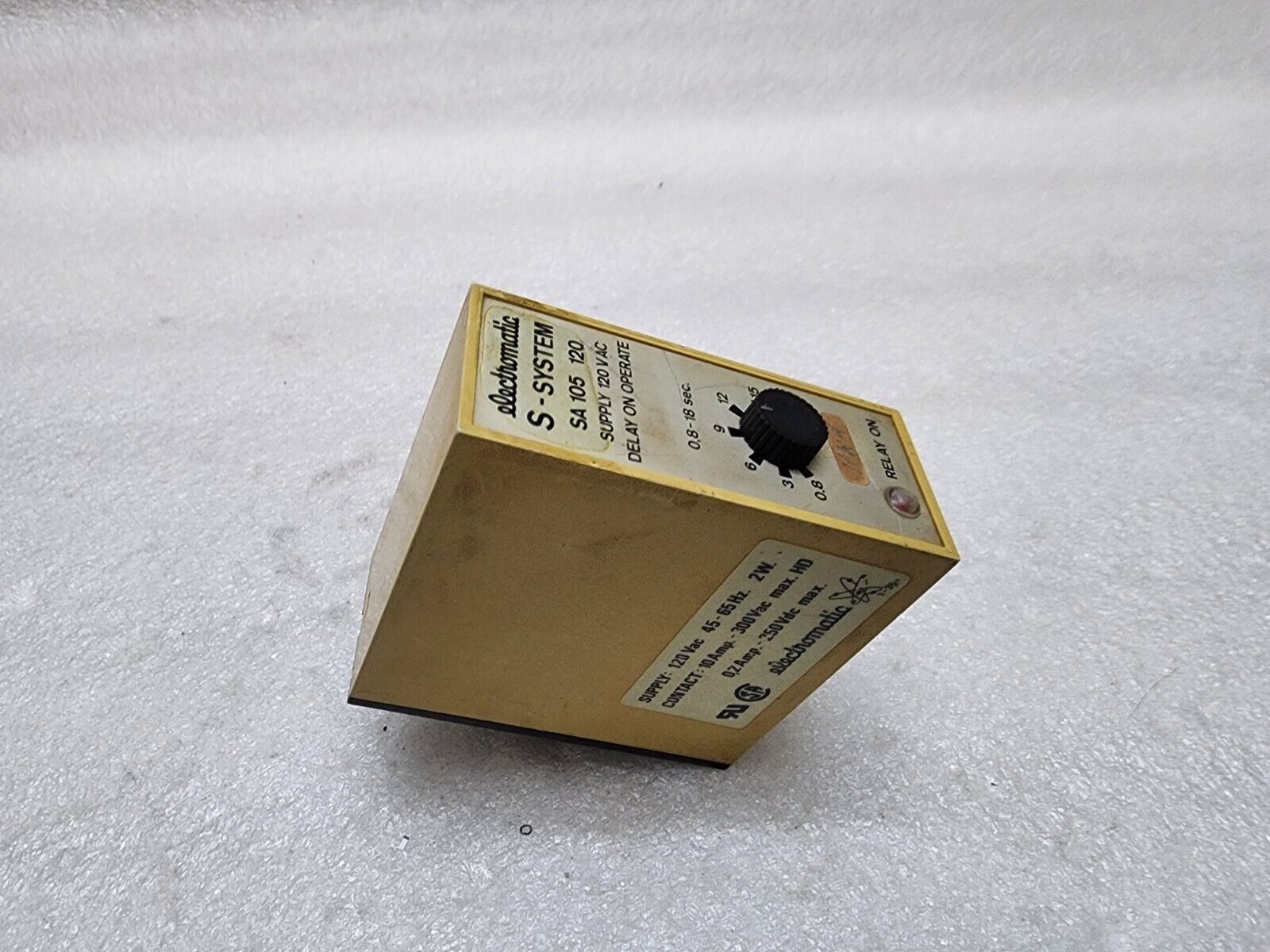ELECTROMATIC S-SYSTEM SA105120 DELAY ON OPERATE 120VAC