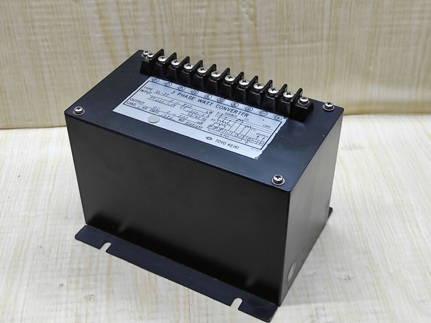 Toyo Keiki EL-3T 3-Phase Watt Converter EL3T 800KW