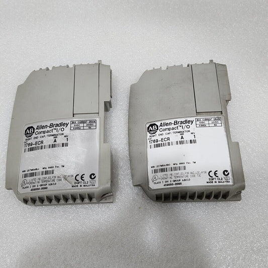 ALLEN BRADLEY CAT 1769-ECR SER A RIGHT END CAP TERMINATOR LOT OF 2UNIT