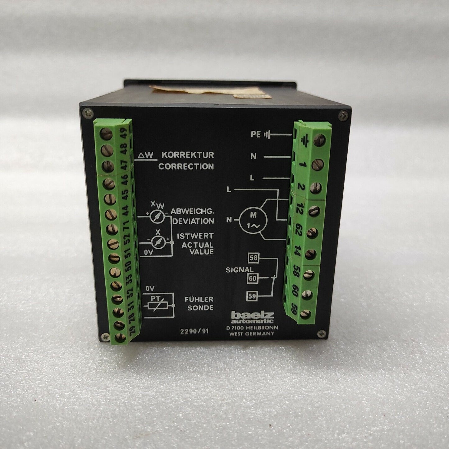 BAELZ AUTOMATIC WBS 2290 TEMPERATURE CONTROLLER BAELZ 2290-A-D-2.14 230V