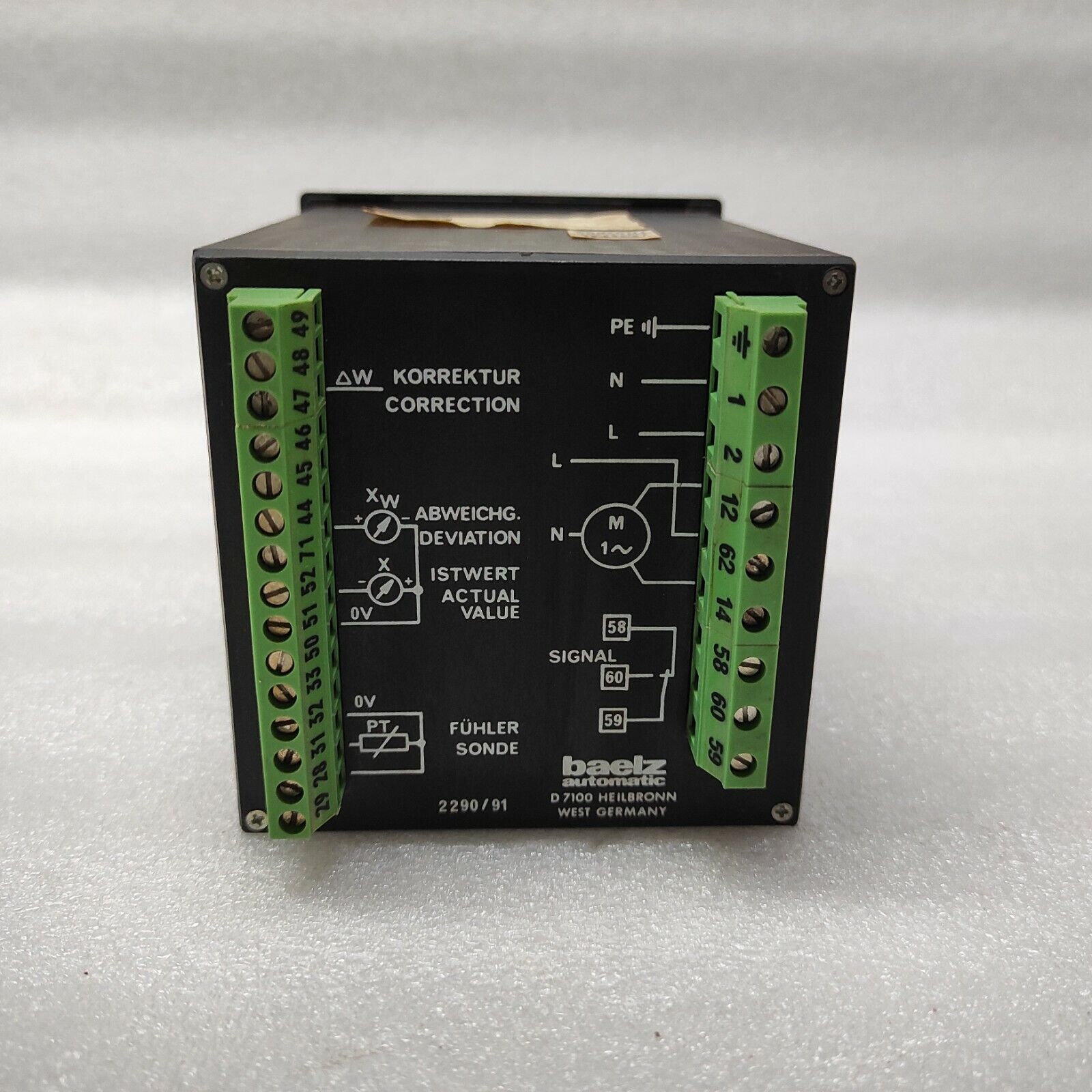 BAELZ AUTOMATIC WBS 2290 TEMPERATURE CONTROLLER BAELZ 2290-A-D-2.14 230V