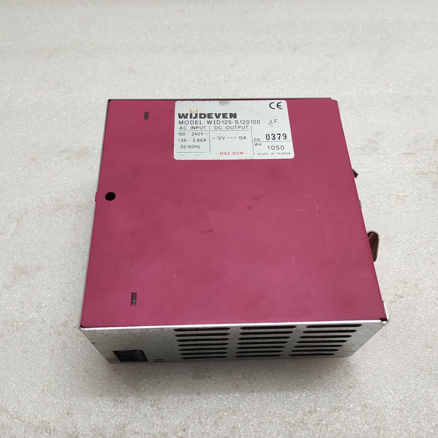 WIJDEVEN WID 125-S120100 LF POWER SUPPLY 12VDC 10A