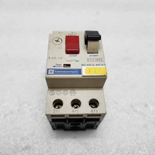 TELEMECANIQUE GV2-M05 CIRCUIT BREAKER MOTOR PROTECTION 0.63-1.0A LOT OF 8 UNIT