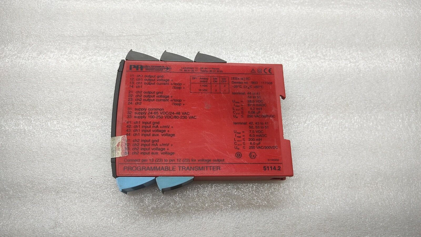 PR ELECTRONICS 5114 PROGRAMMABLE TRANSMITTER