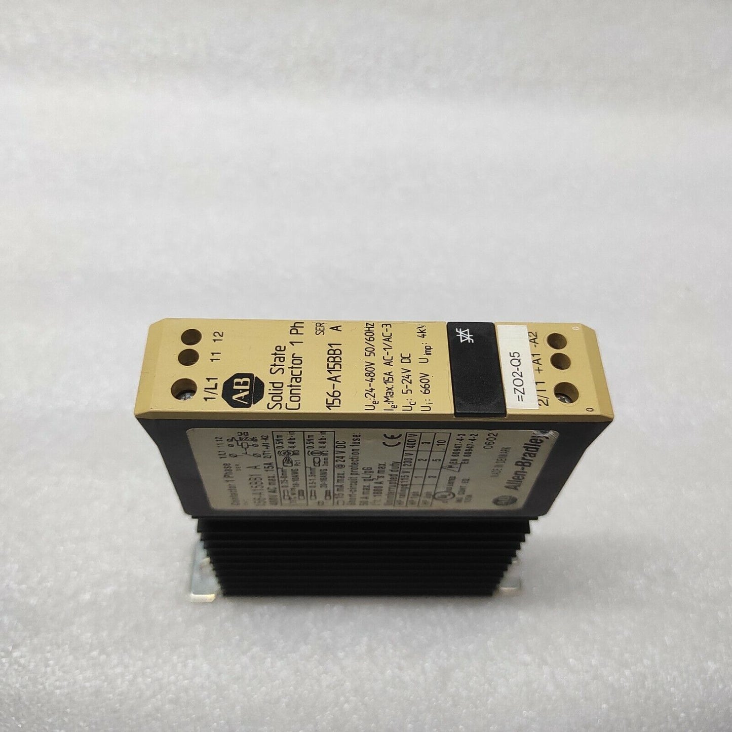 ALLEN BRADLEY CAT 156-A15BB1 1-PH SOLID STATE CONTACTOR 24-480V