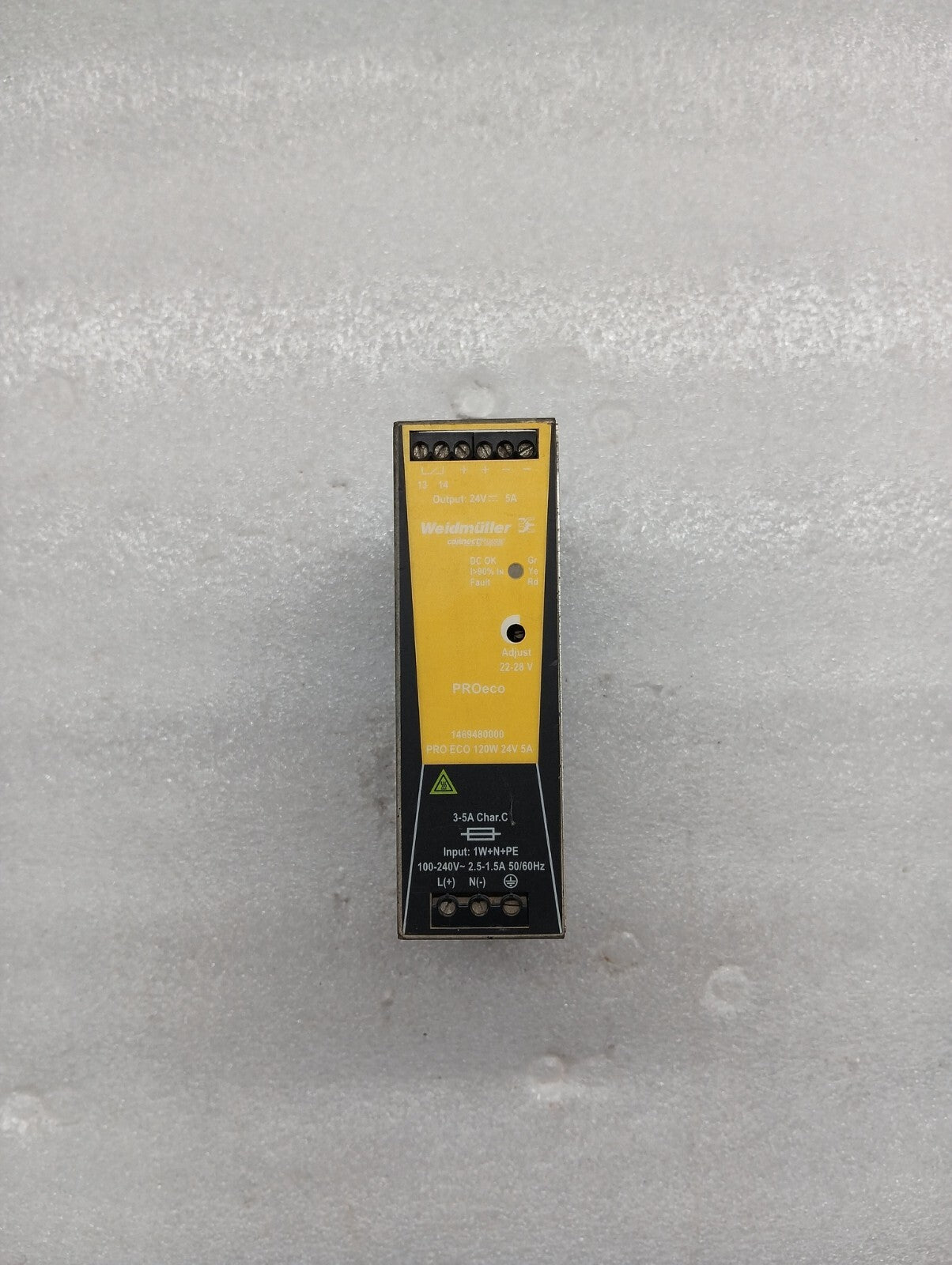 WEIDMULLER PRO ECO 120W 24V 5A POWER SUPPLY 1469480000