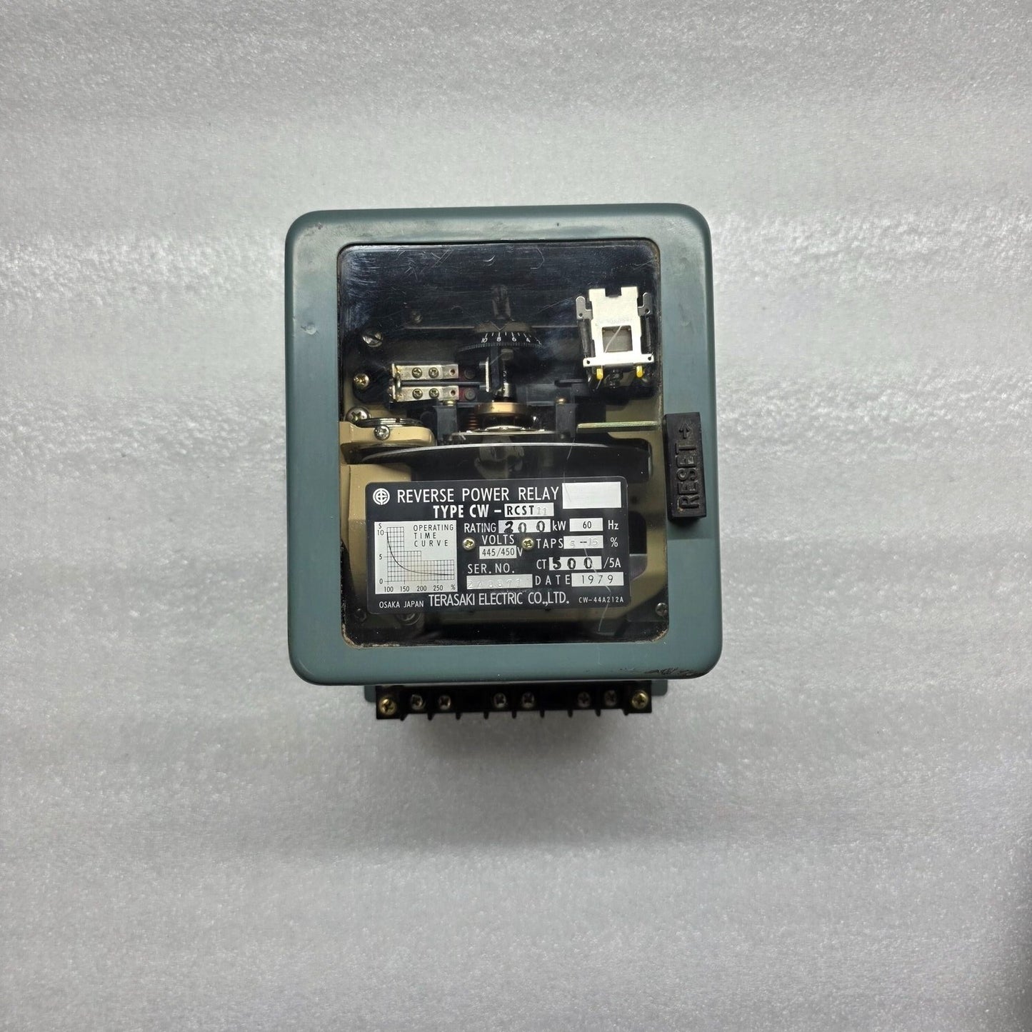 TERASAKI ELECTRIC CW-RCST11 REVERSE POWER RELAY 445/450V 200KW