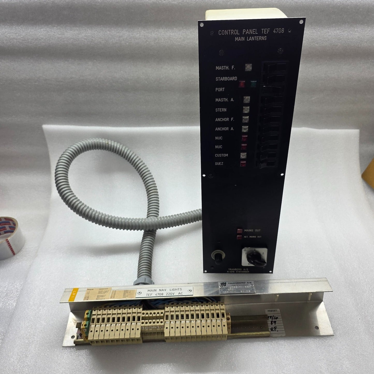 TRANSBERG TEF 4708 CONTROL PANEL MAIN LANTERNS