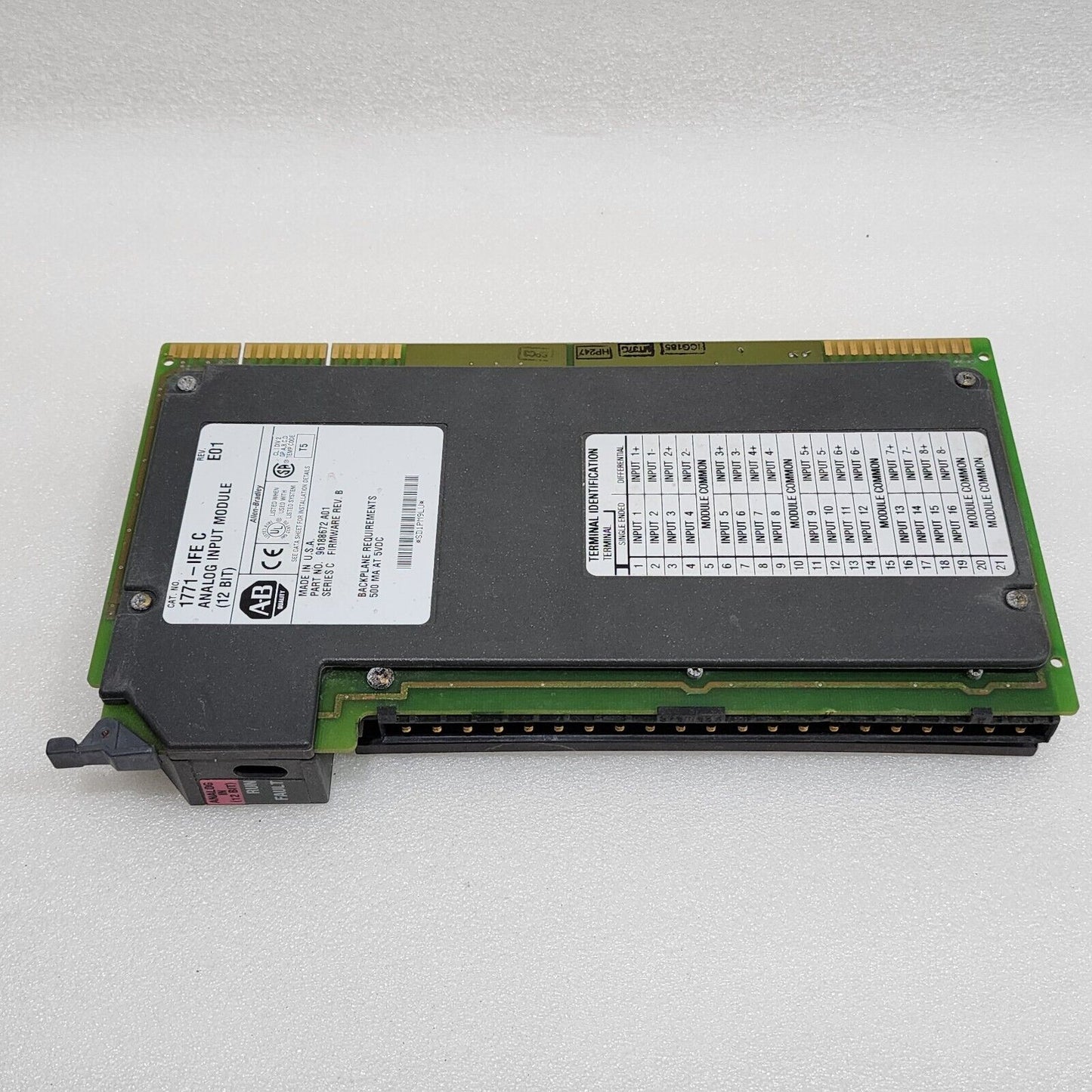 ALLEN BRADLEY CAT 1771-IFE C ANALOG INPUT MODULE