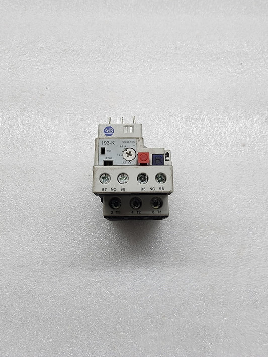 ALLEN BRADLEY CAT 193-KB16 THERMAL OVERLOAD RELAY 1.1-1.6A