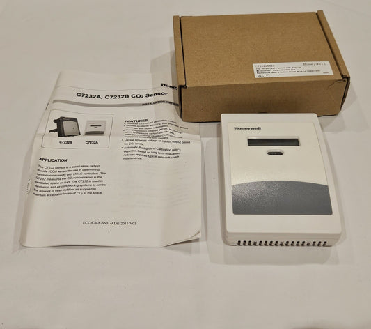HONEYWELL C7232 A5812 CO2 SENSOR WALL MOUNT LCD DISPLAY
