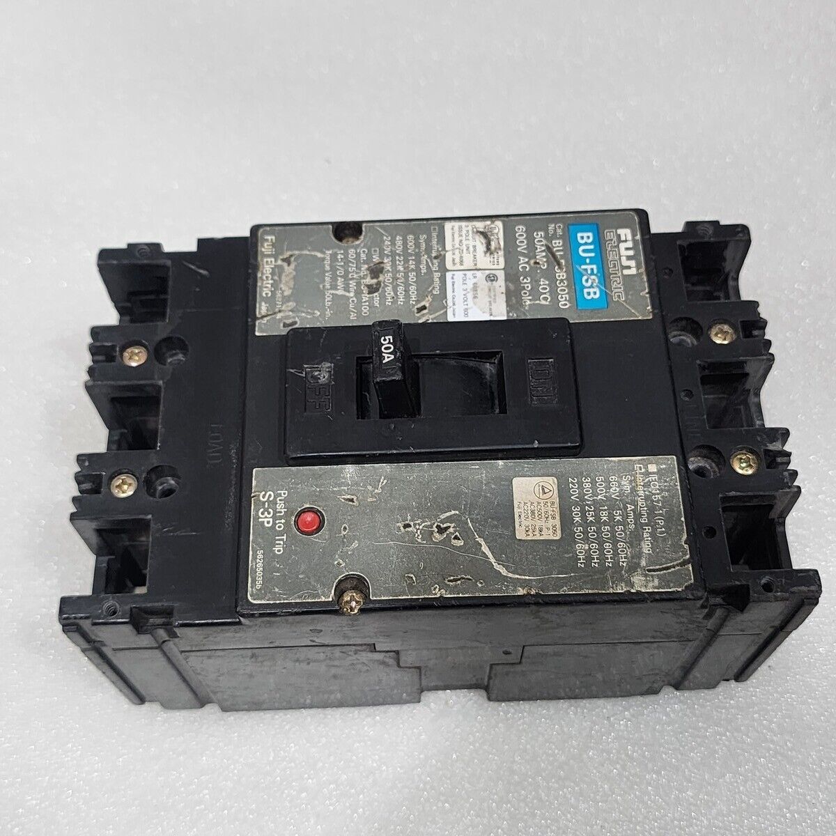 FUJI ELECTRIC BU-FSB3050 3-POLE CIRCUIT BREAKER 50A