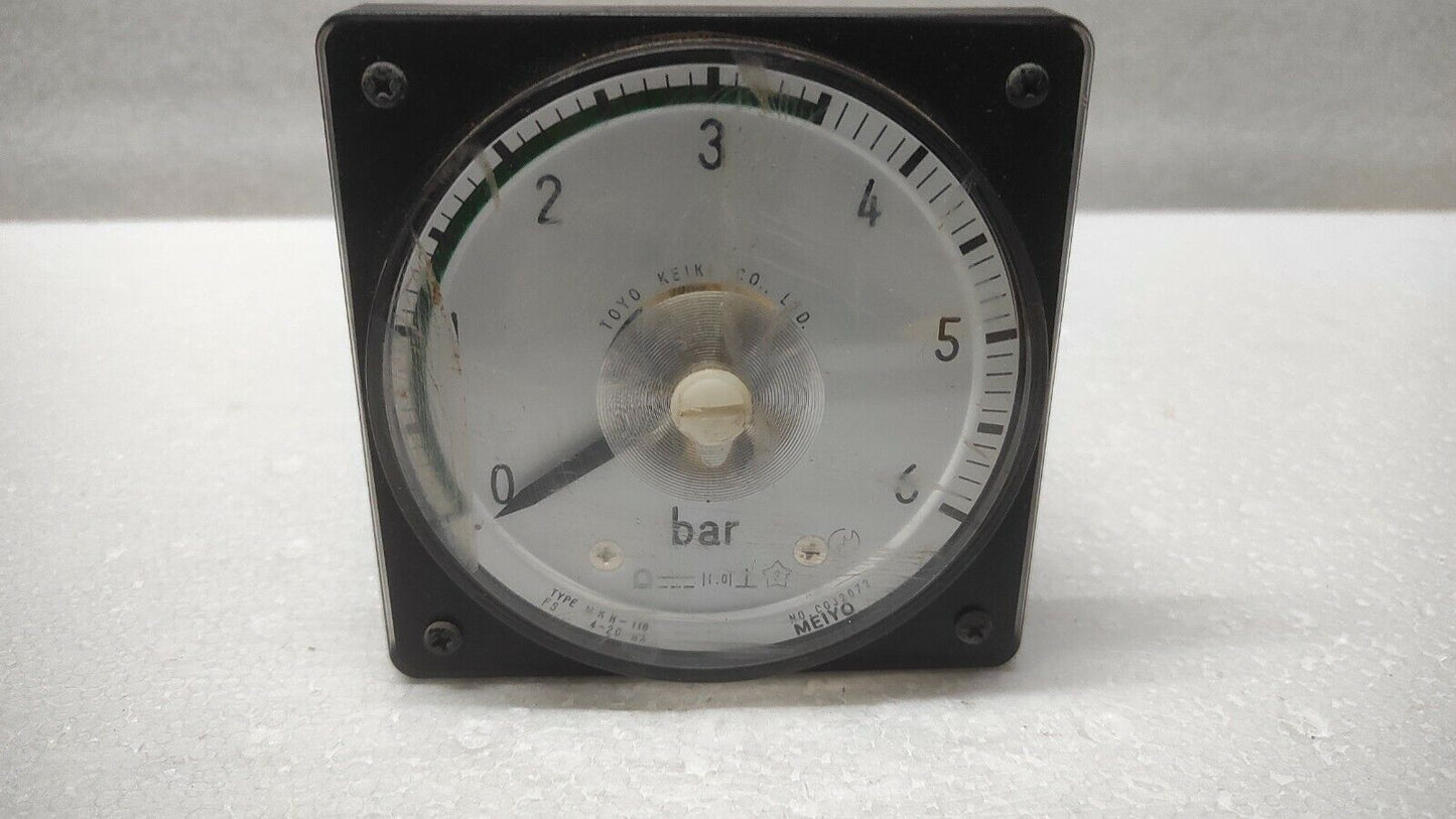 TOYO KEIKI MKH-110 PRESSURE INDICATOR MEIYO 0-6 BAR