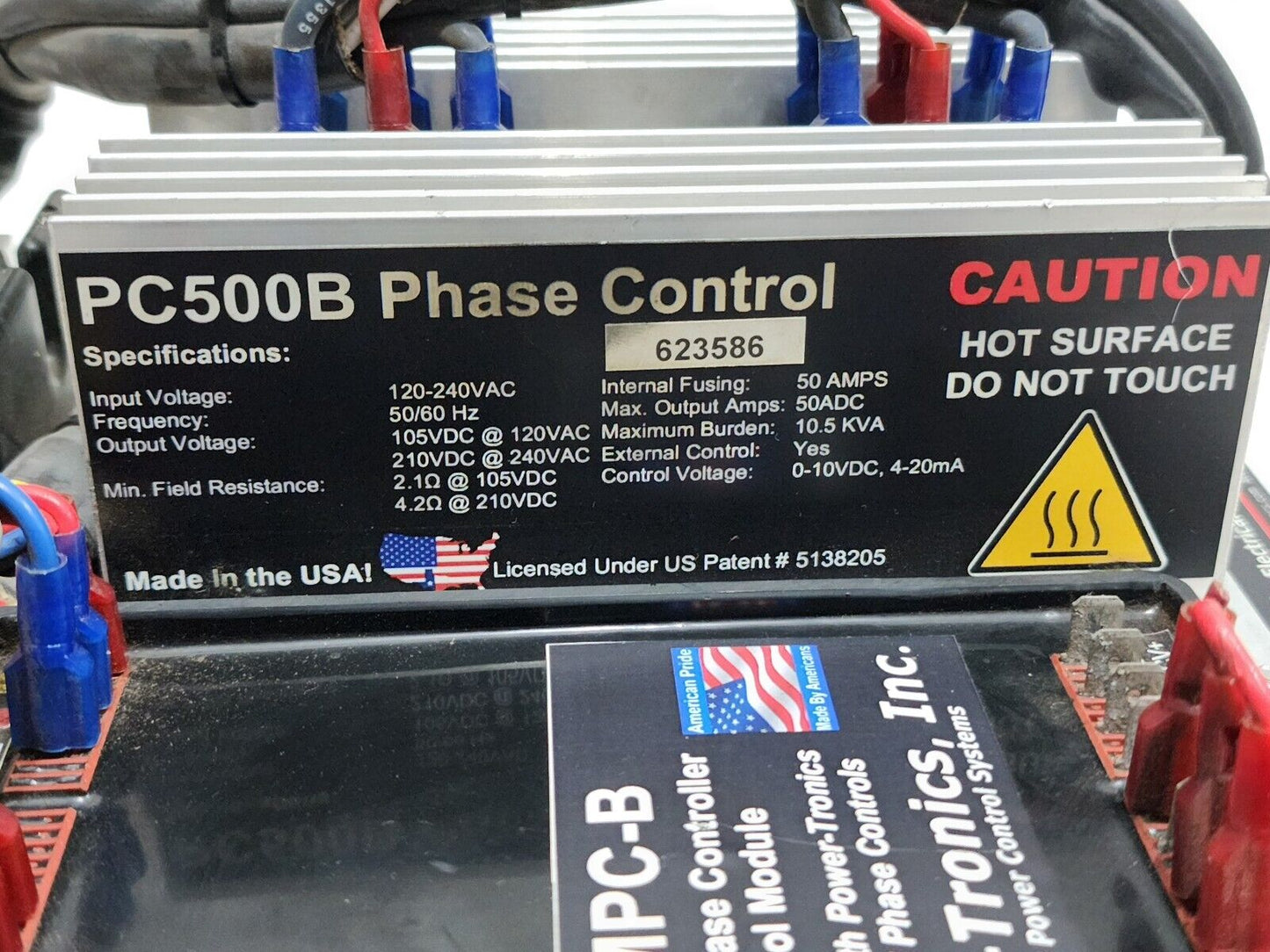 POWER TRONICS PCMPC-B MASTER OHASE CONTROLLER CONTROL MODULE PC500B 120-2240VAC