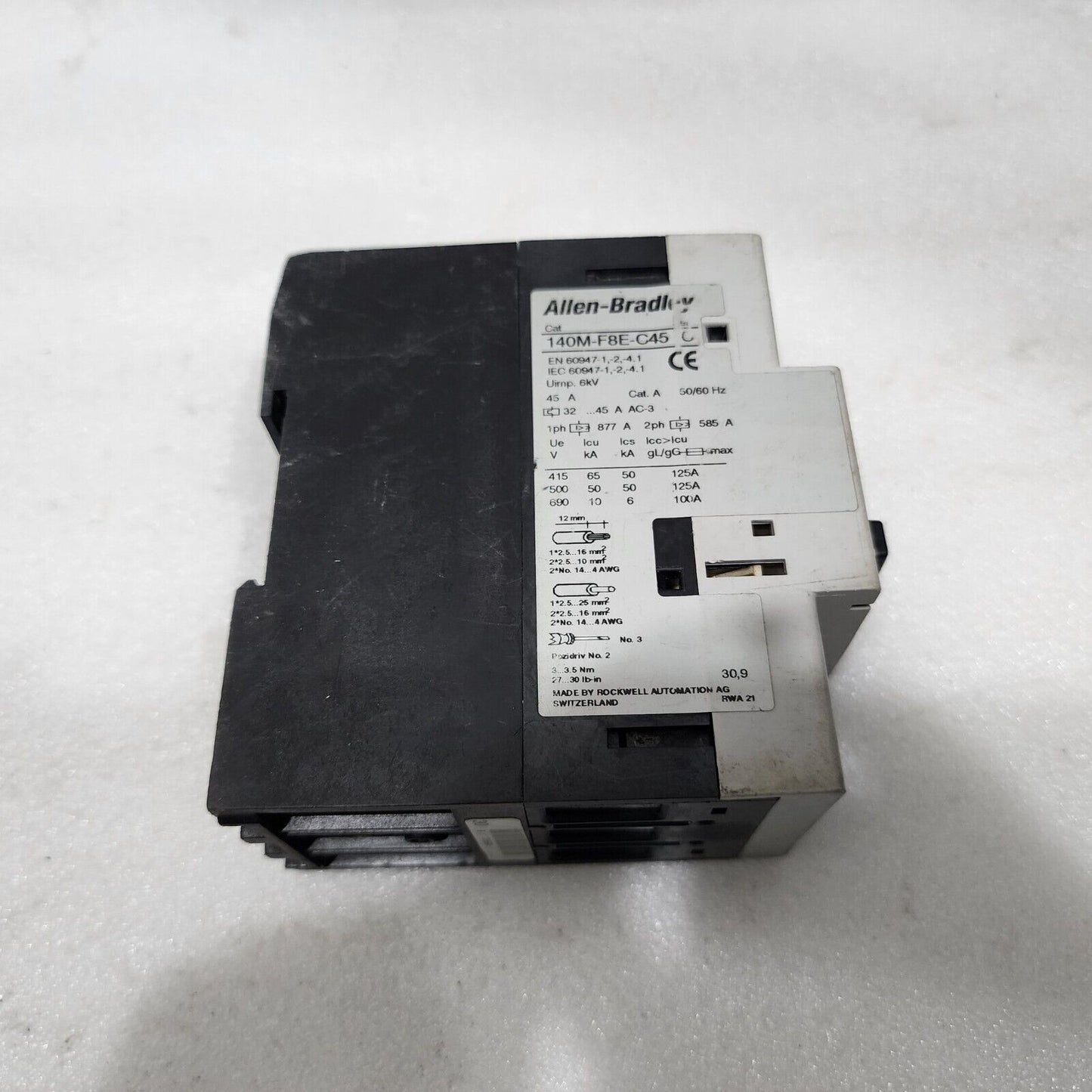 ALLEN BRADLEY 140M-F8E-C45 CIRCUIT BREAKER MOTOR PROTECTION 32-45A