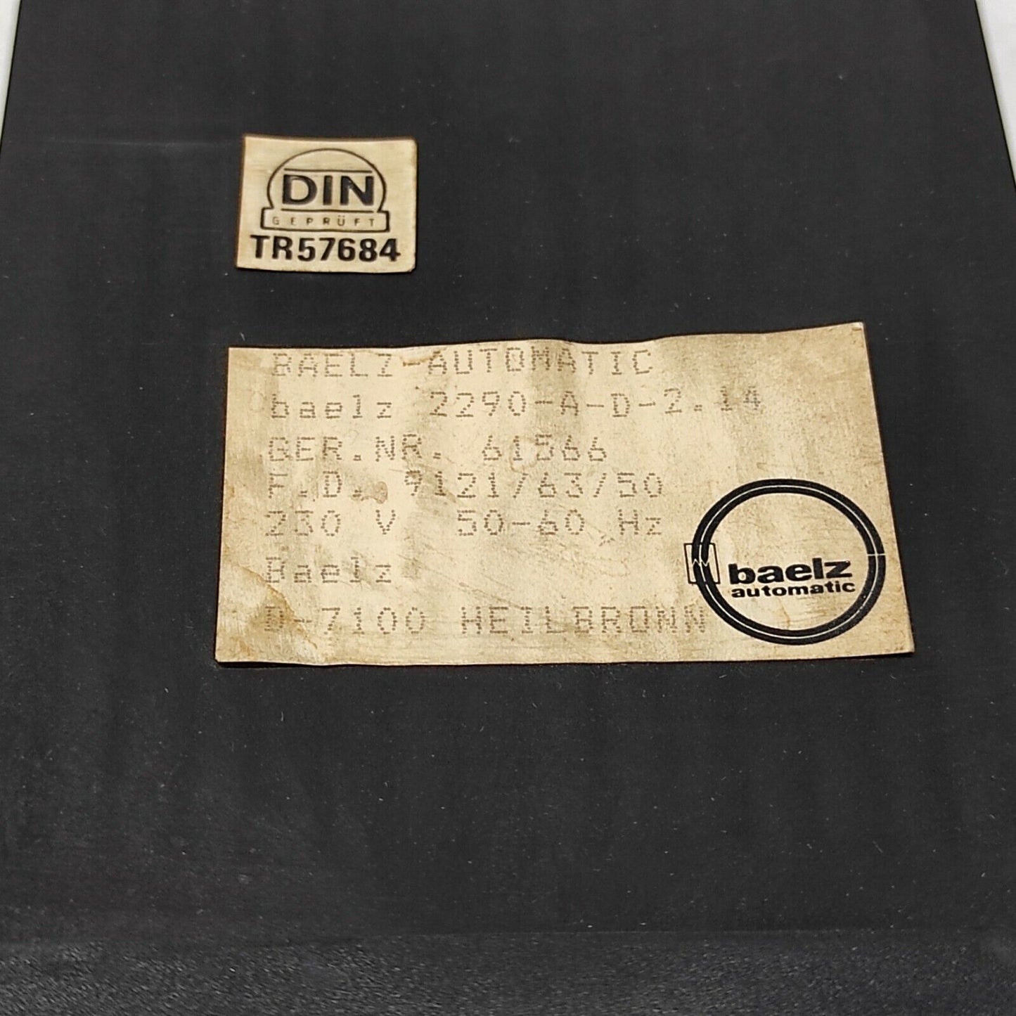 BAELZ AUTOMATIC WBS 2290 TEMPERATURE CONTROLLER BAELZ 2290-A-D-2.14 230V