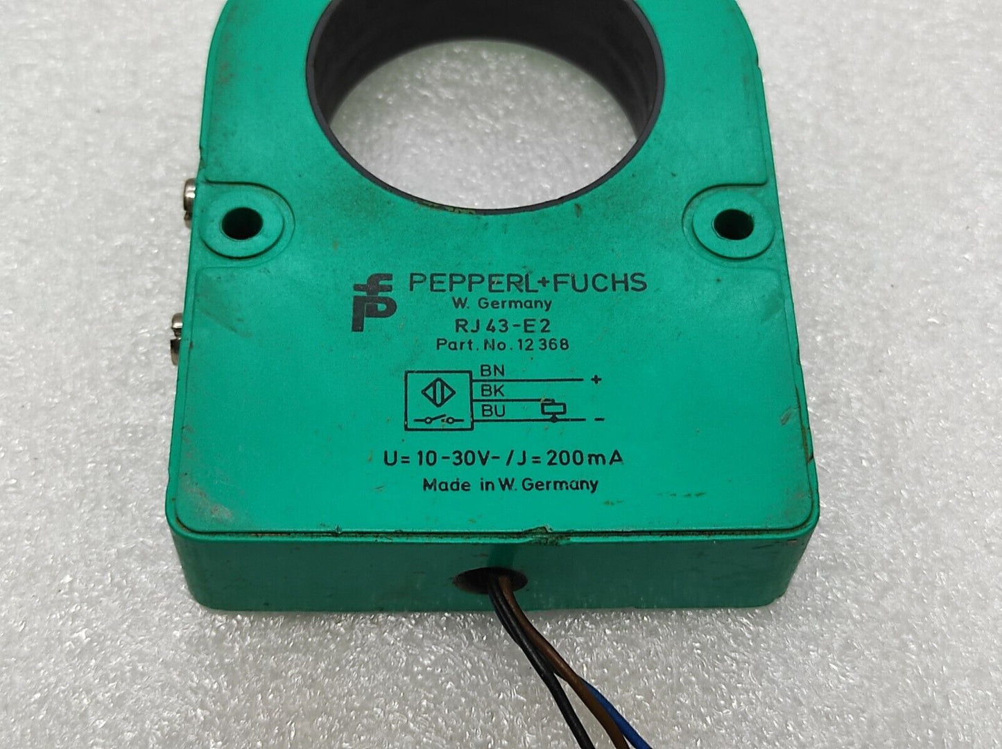 PEPPERL + FUCHS RJ43-E2 INDUCTIVE RING SENSOR 12368
