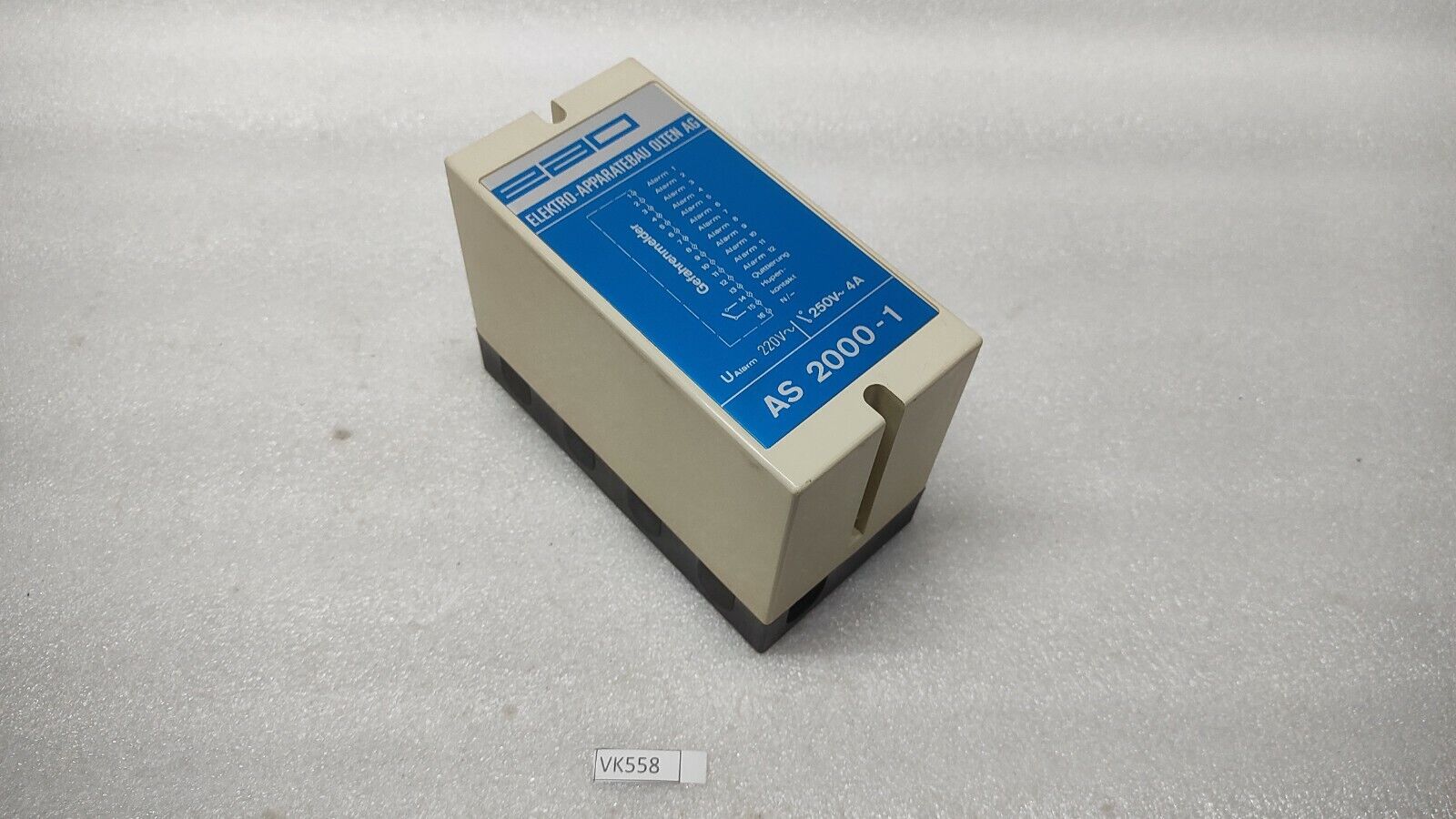 ELEKTRO APPARATEBAU OLTEN AG AS 2000-1 ALARM RELAY 220V