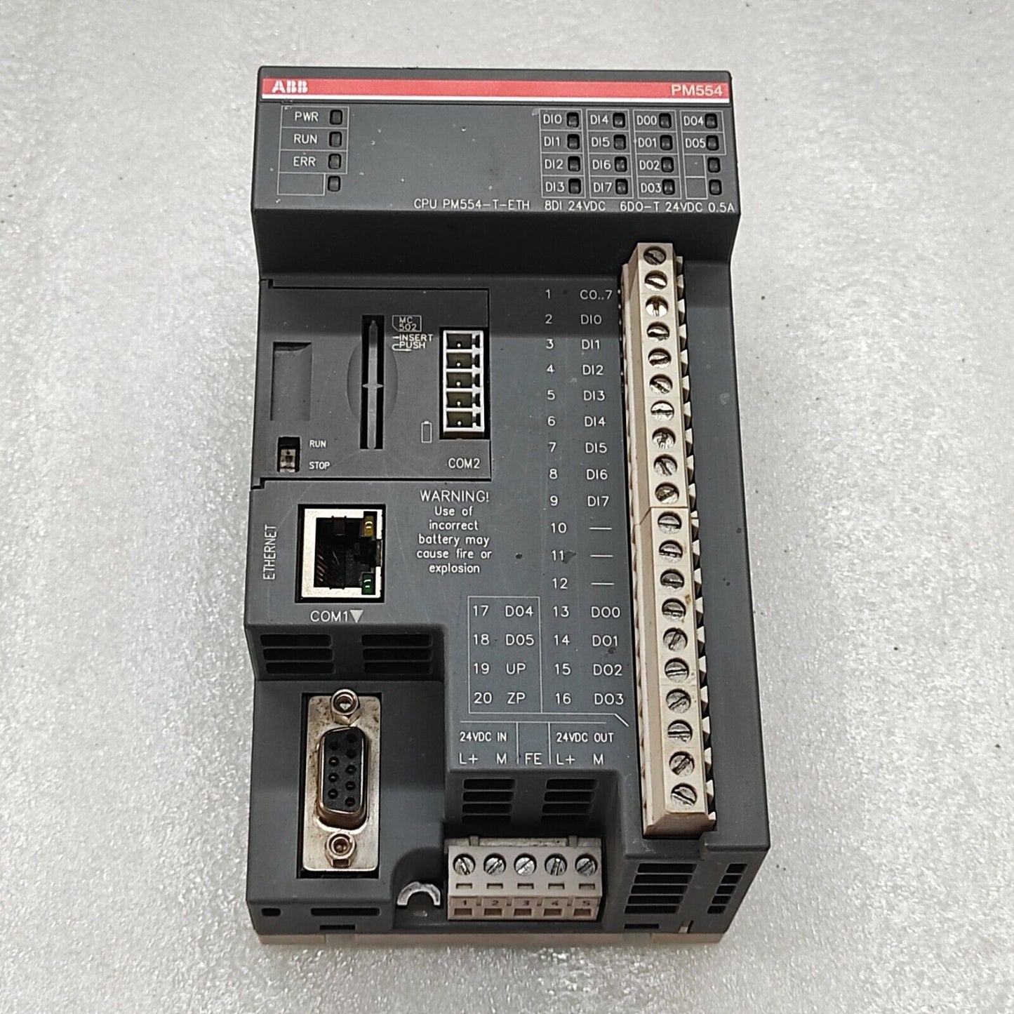 ABB PM554-T-ETH A4 CENTRAL PROCESSING UNIT 1TNE968900R0110