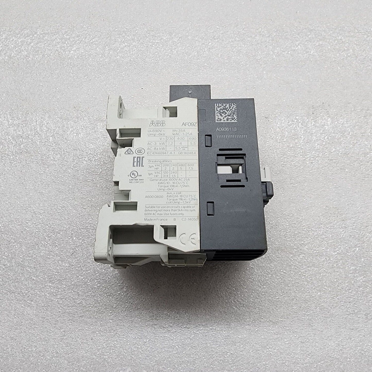 ABB AF09Z301021 CONTACTOR 24-60VAC/20-60VDC
