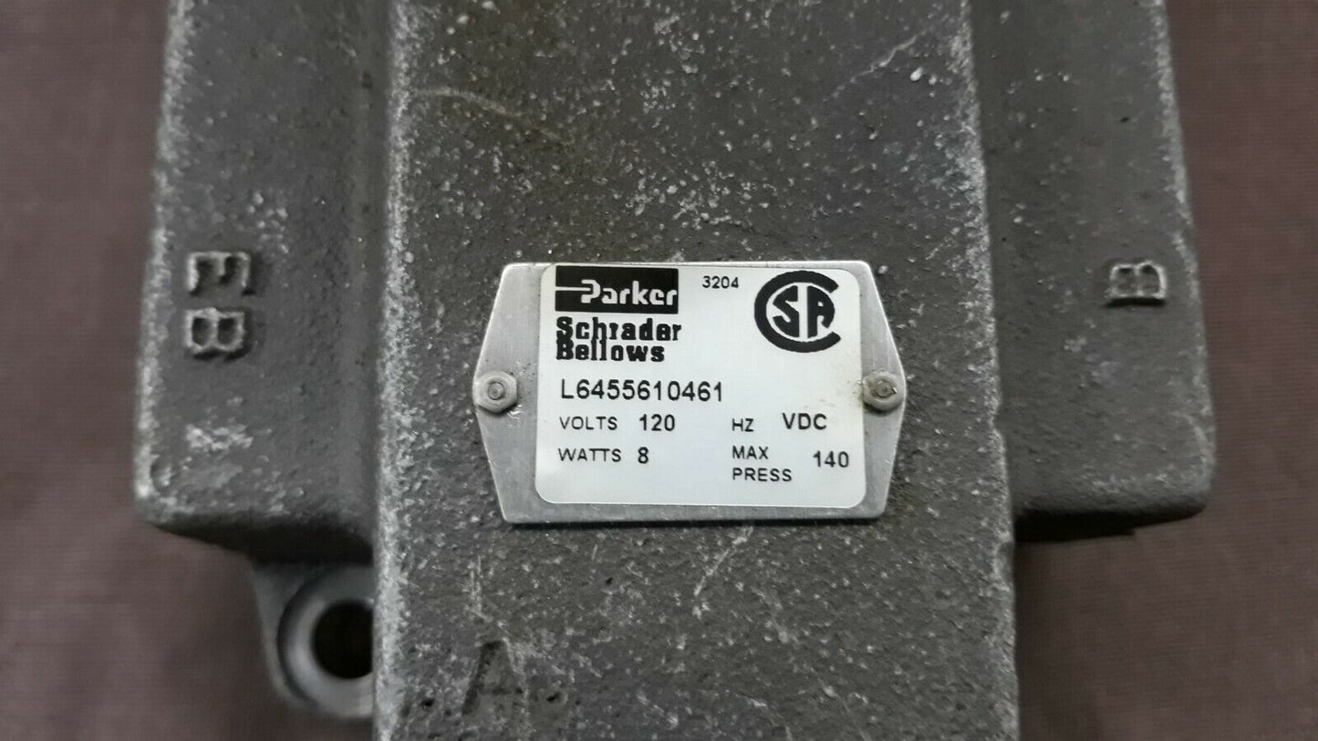 Parker Schrader Bellows L6455610461 Pneumatic Solenoid Valve SK-200/A5 Single