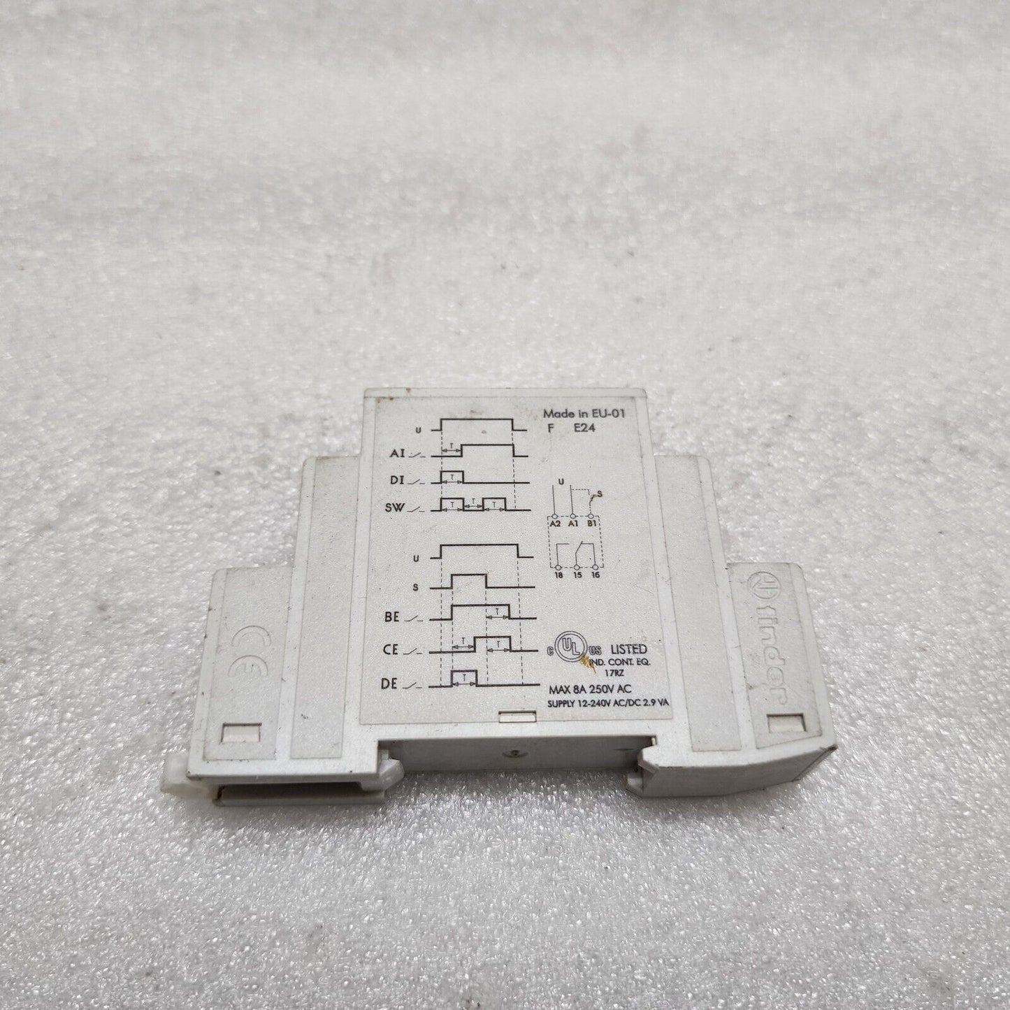 FINDER 80.01.0.240.0000 TIME DELAY RELAY 12-240VAC/DC