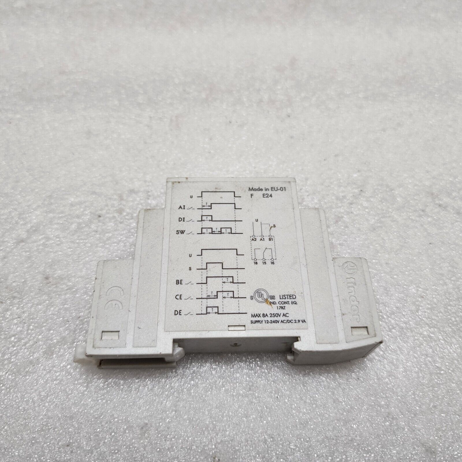 FINDER 80.01.0.240.0000 TIME DELAY RELAY 12-240VAC/DC