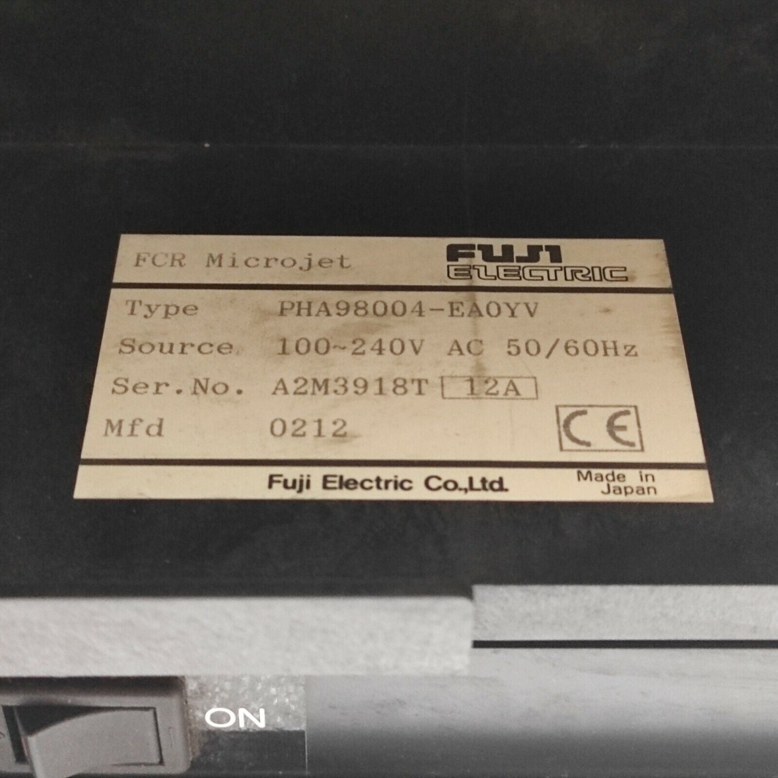 FUJI ELECTRIC PHA98004-EA0YV STRIP CHART RECORDER 100-240V