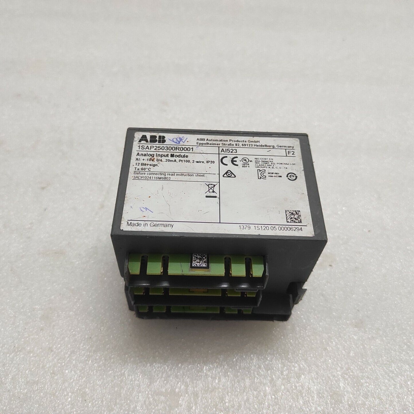 ABB AI523 ANALOG INPUT MODULE 1SAP250300R0001