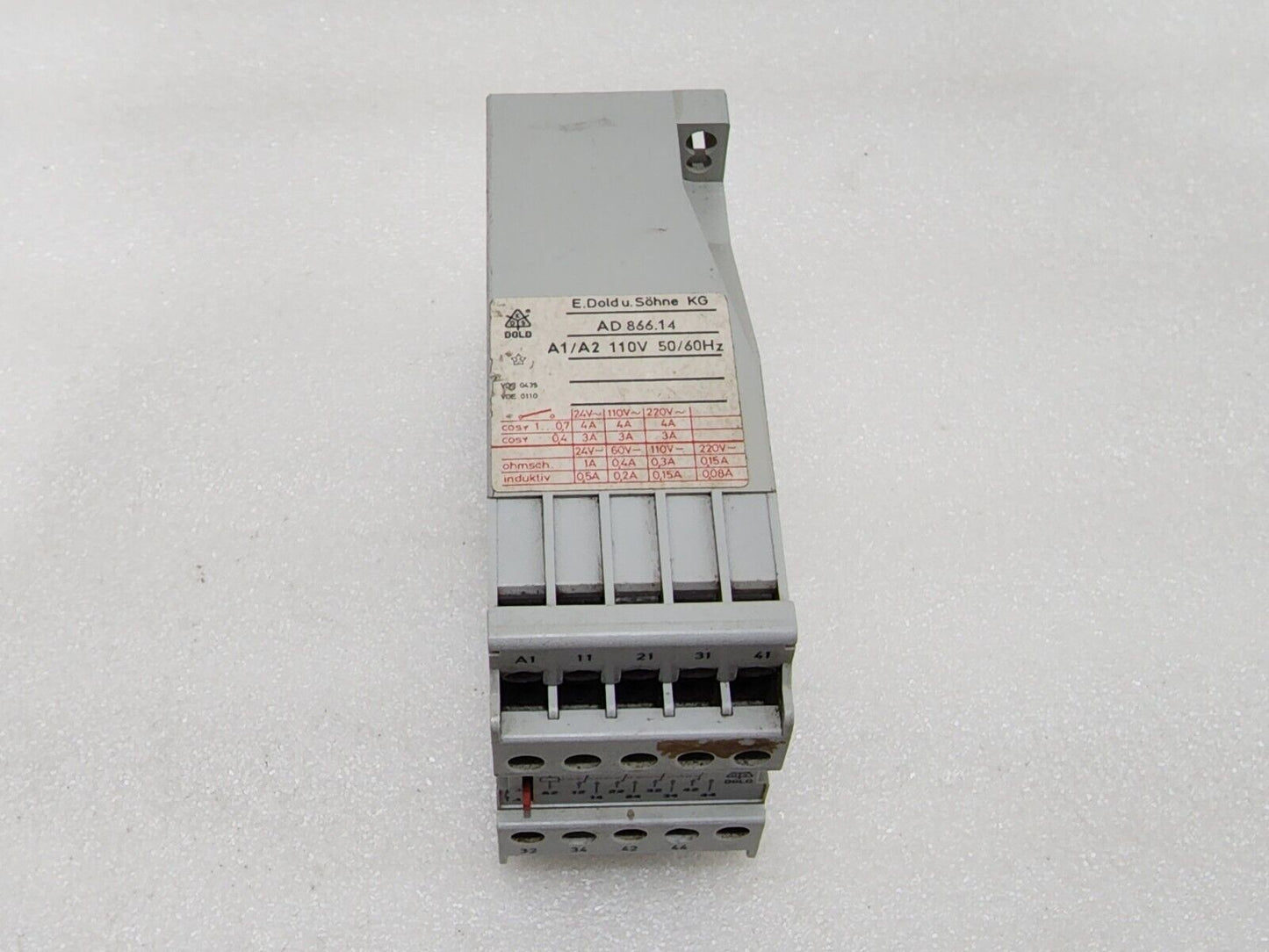 DOLD AD 866.14 SWITCHING RELAY 110V