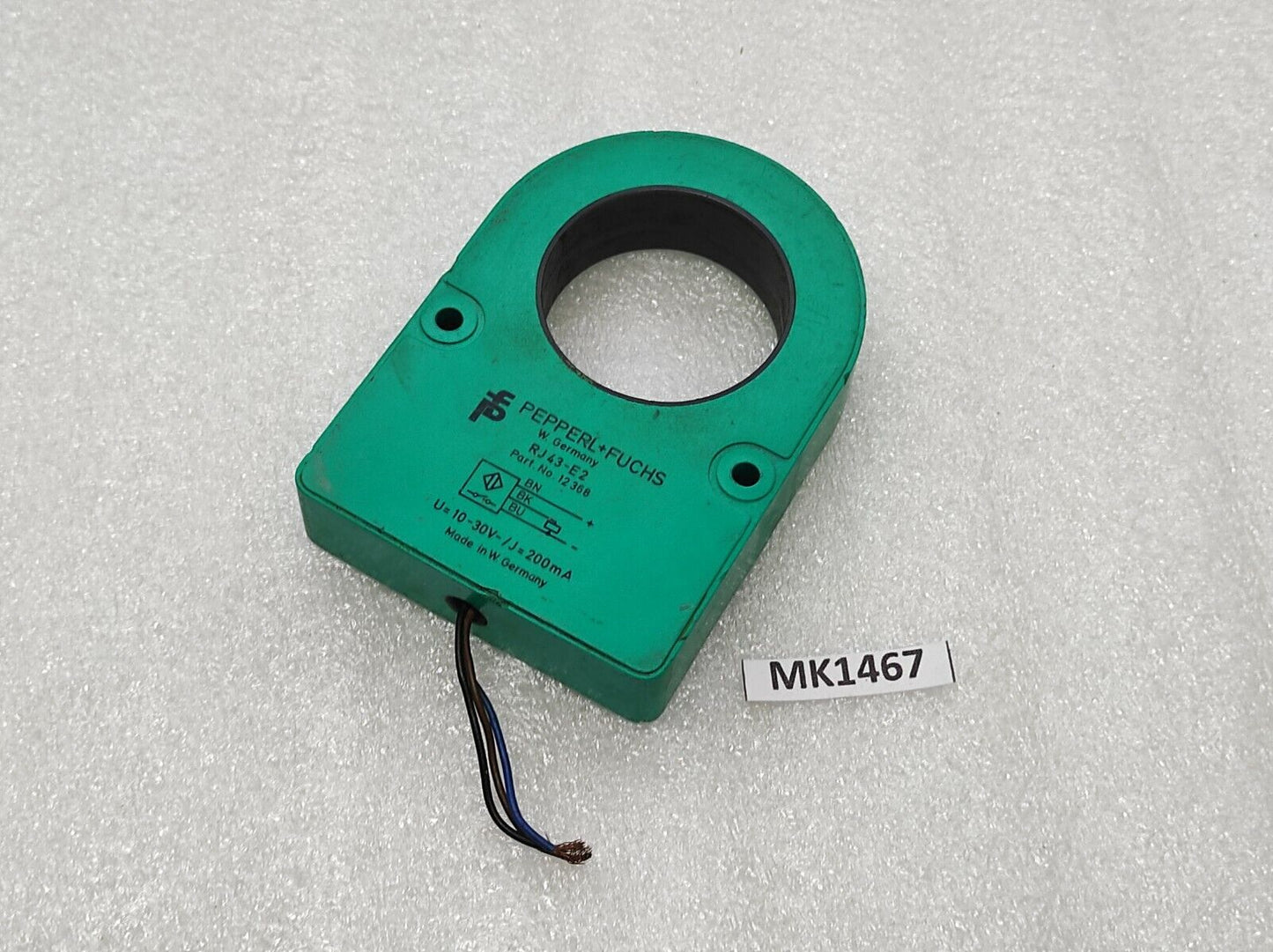 PEPPERL + FUCHS RJ43-E2 INDUCTIVE RING SENSOR 12368