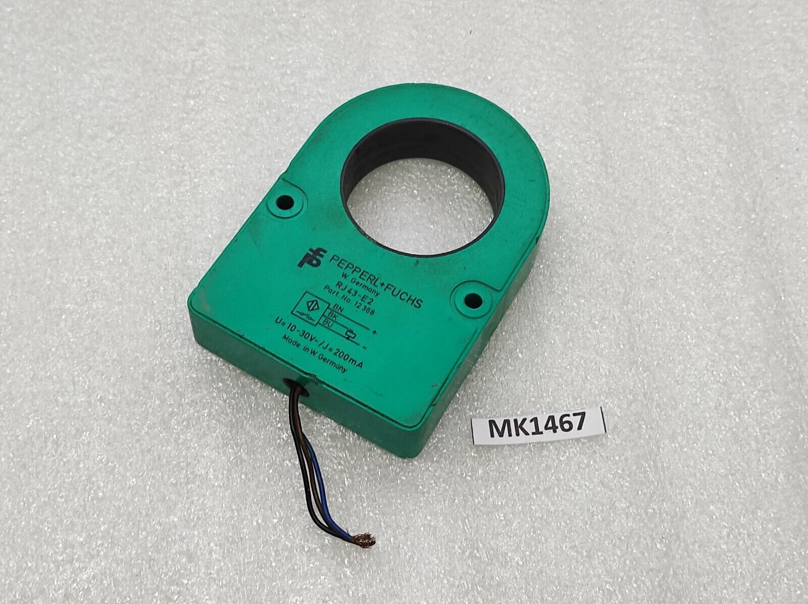 PEPPERL + FUCHS RJ43-E2 INDUCTIVE RING SENSOR 12368