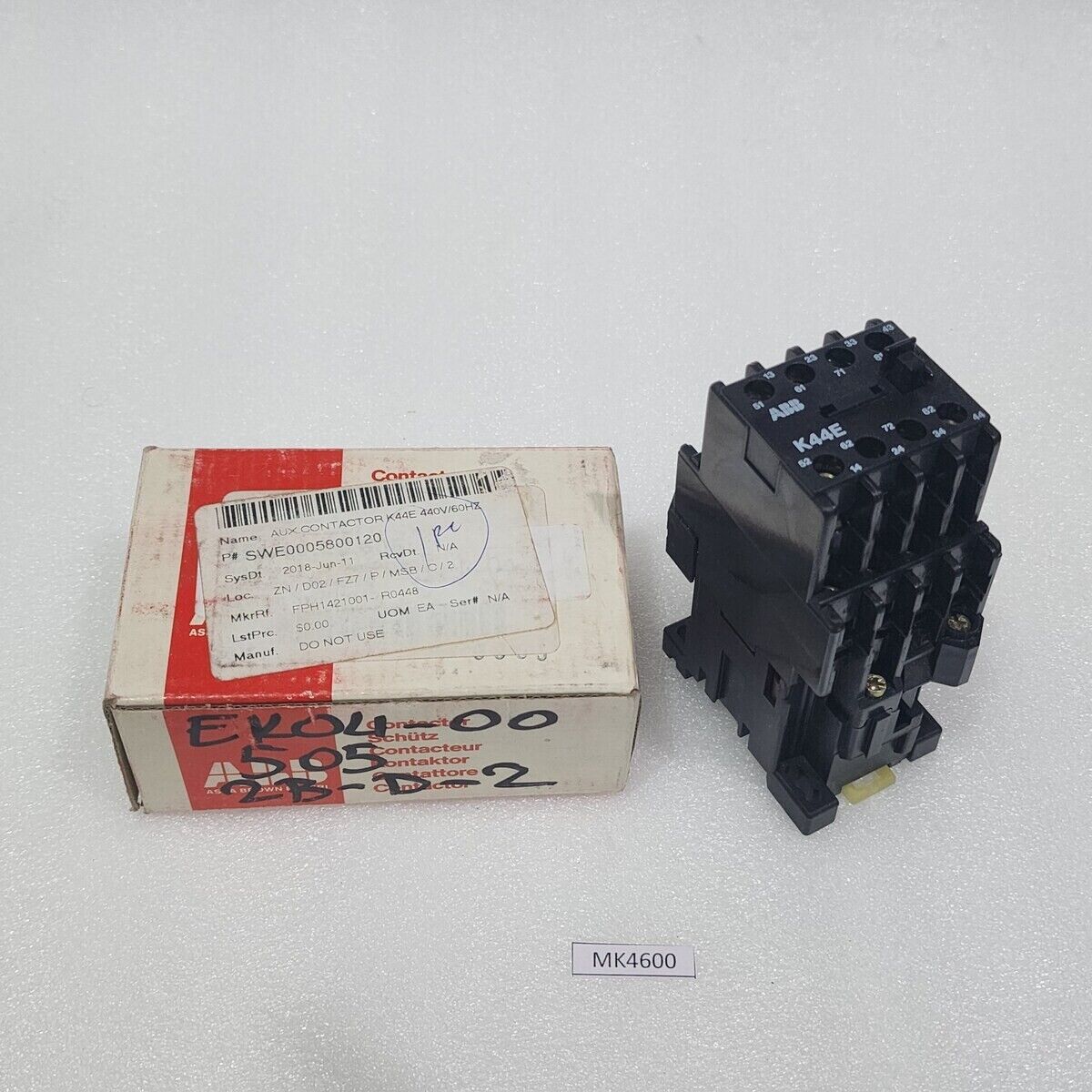 ABB K44E CONTROL RELAY FPH1421001R0448 415-480V