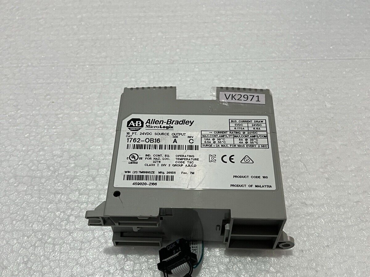ALLEN BRADLEY CAT 1762-OB16 SER A SOLID STATE OUTPUT MODULE