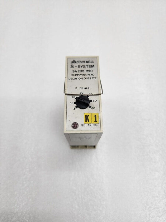 ELECTROMATIC S-SYSTEM SA 205 220 DELAY ON OPERATE 220V