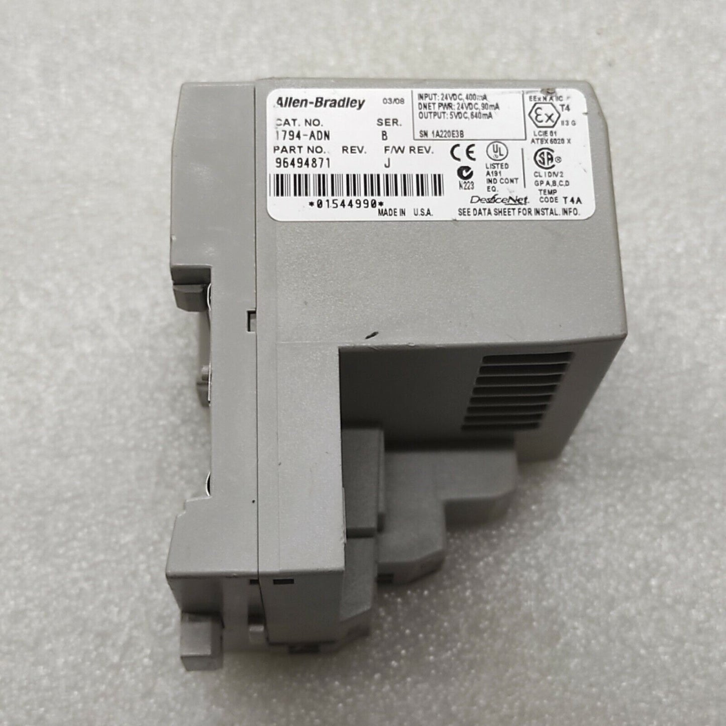 ALLEN BRADLEY CAT 1794-ADN SERIES B 96494871