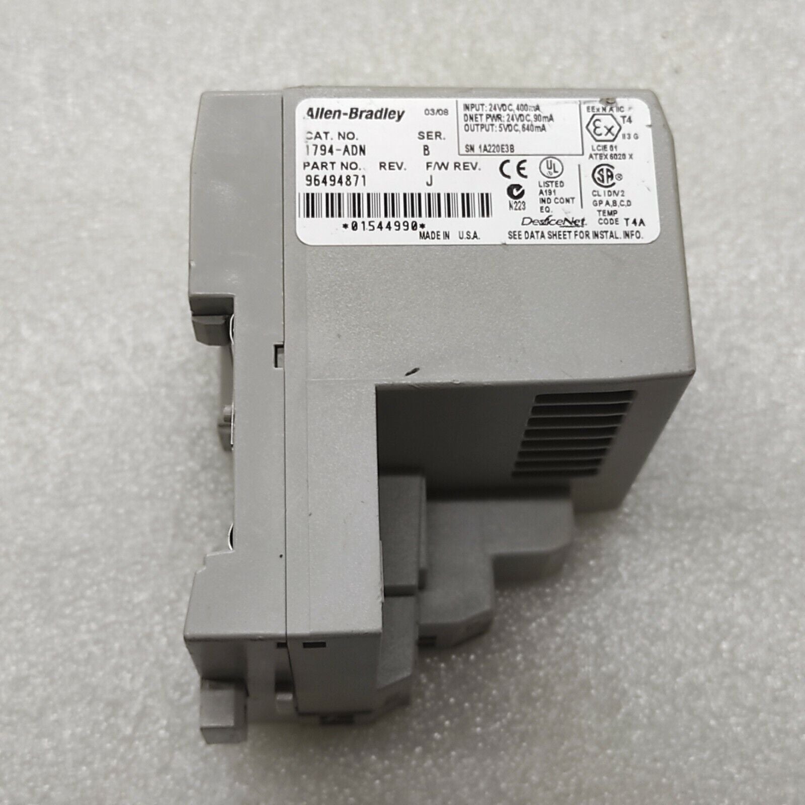 ALLEN BRADLEY CAT 1794-ADN SERIES B 96494871