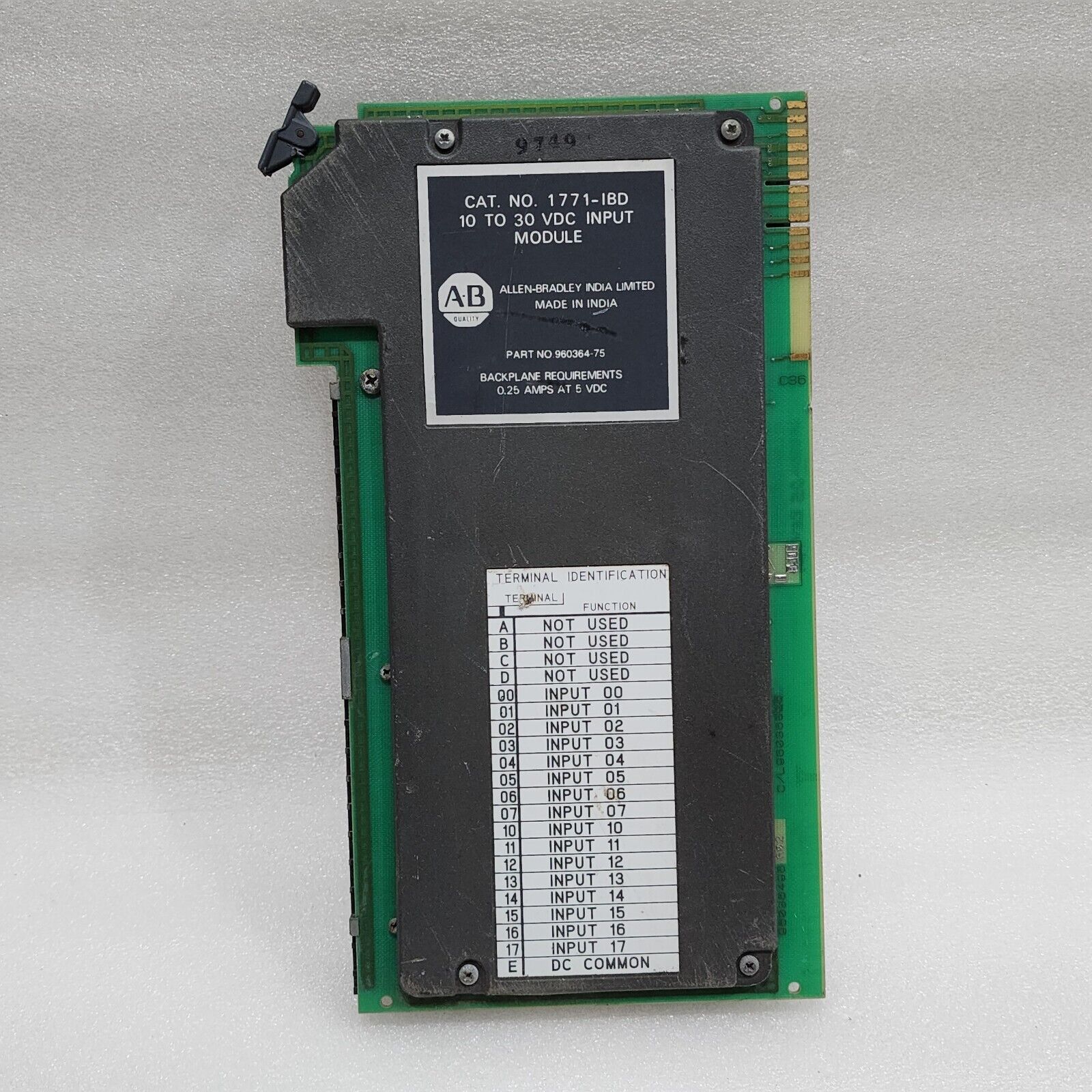 ALLEN BRADLEY CAT 1771-IBD 10-30VDC INPUT MODULE 960364-75