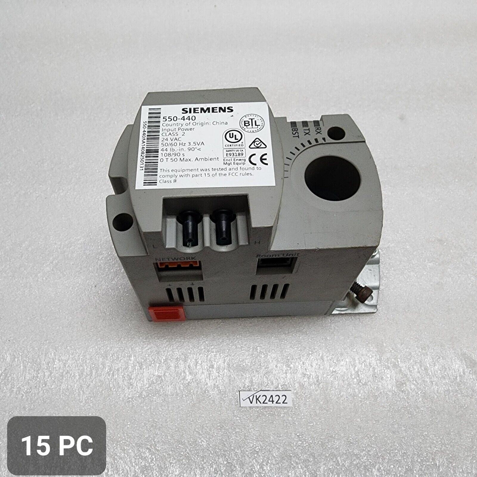 SIEMENS 550-440 VAV GDE ACTUATOR BACNET ATEC CONTROLLER 24VAC