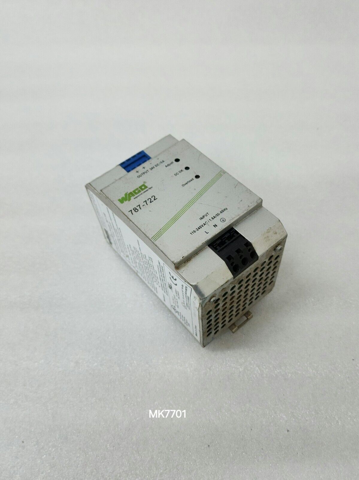 WAGO 787-722 SWITCHED POWER SUPPLY 24VDC 5A