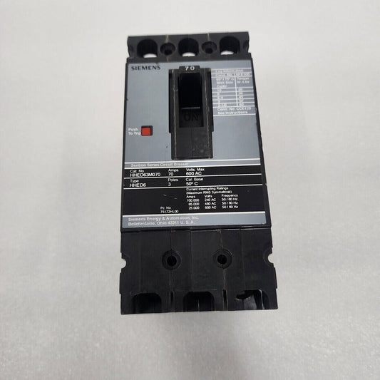 Siemens HHED63M070 3-POLE Schutzschalter 70A 600V HHED6