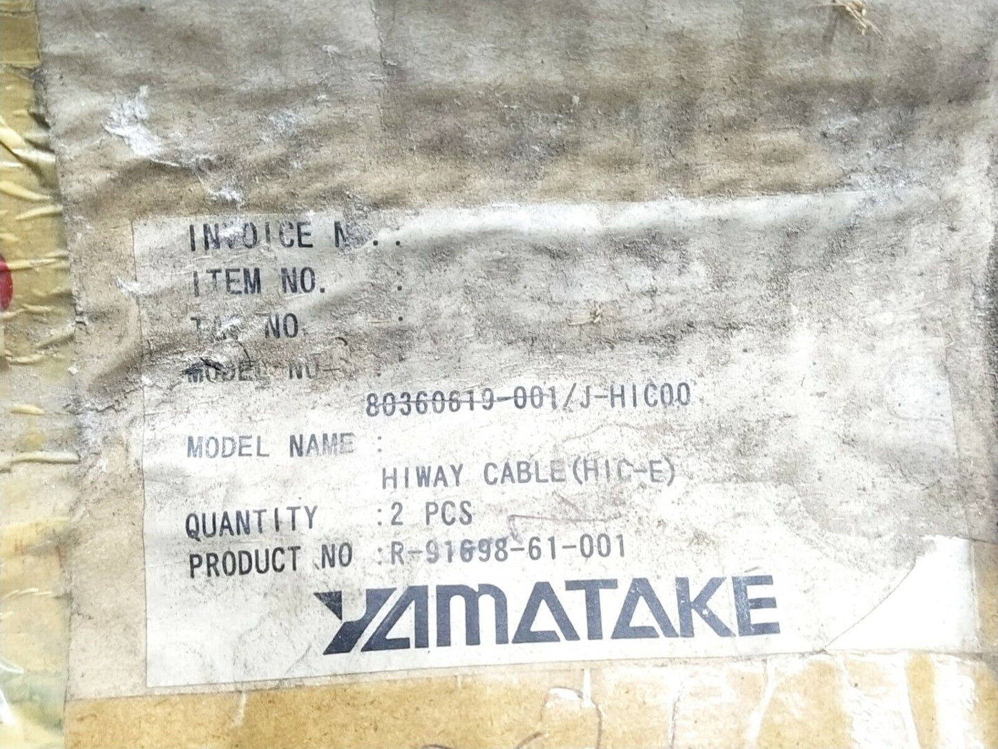 YAMATAKE J-HIC00 HIWAY CABLE R-91698-61-001 