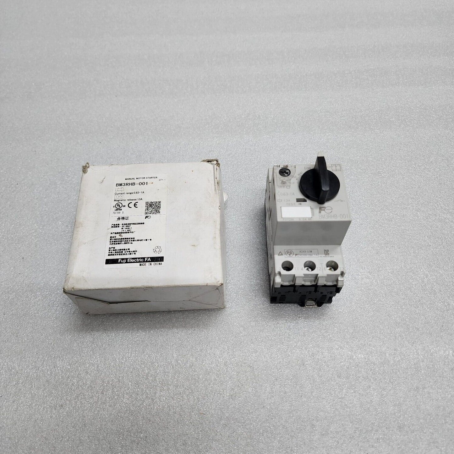 FUJI ELECTRIC BM3RHB-001 MANUAL MOTOR STARTER 0.63-1A