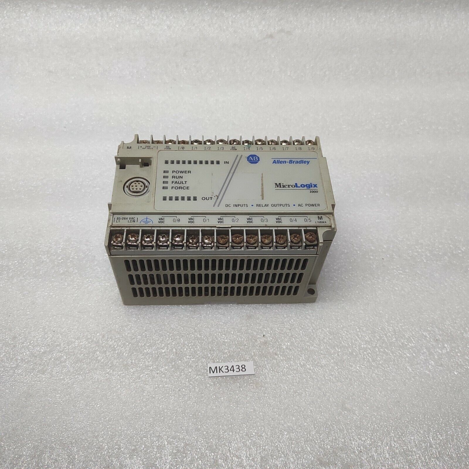 ALLEN BRADLEY MICROLOGIX 1000 CAT 1761-L16BWA DAMAGED