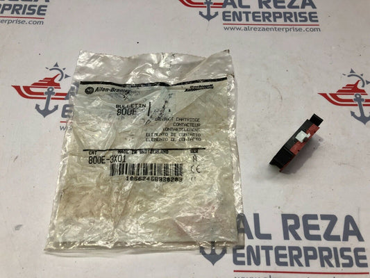 ALLEN BRADLEY 800E-3X01 22.5 MM PUSHBUTTON LATCHMUNT CONTACT BLOCK 1 N