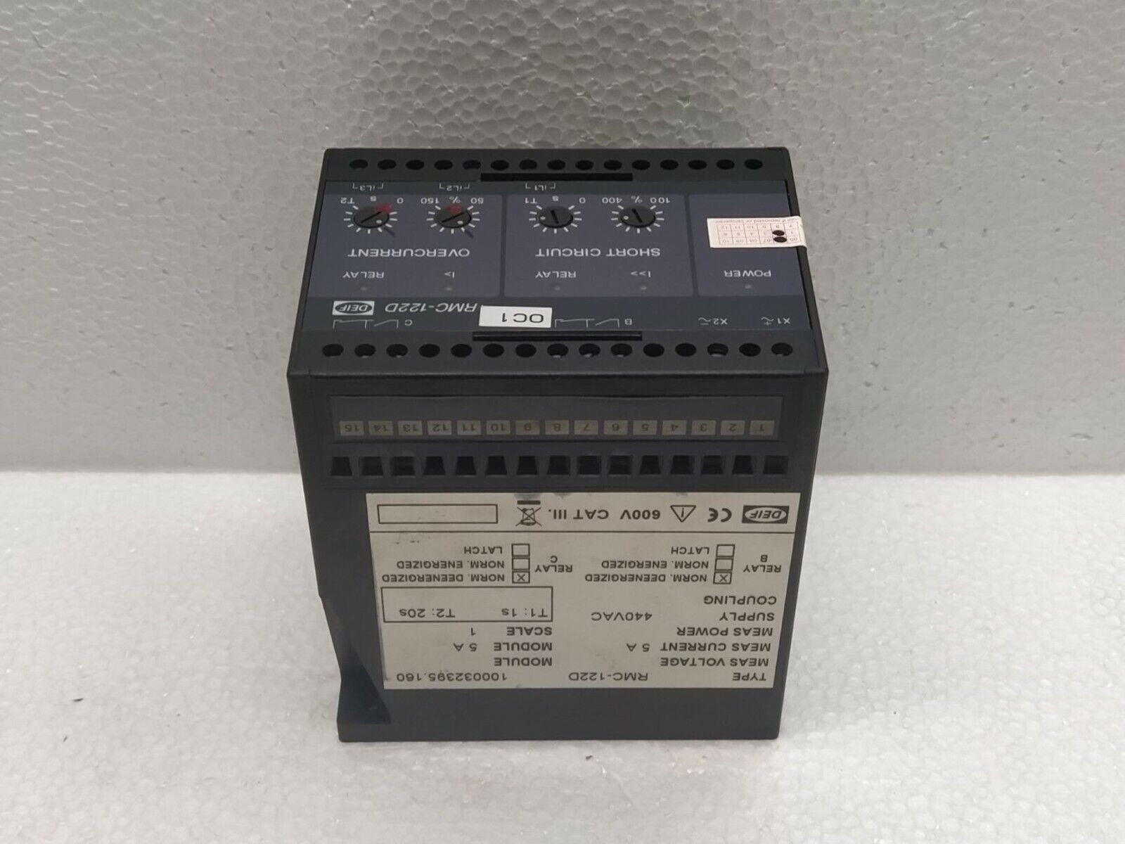 DEIF RMC-122D Current Short Circuit Relay 100032395.160 RMC122D