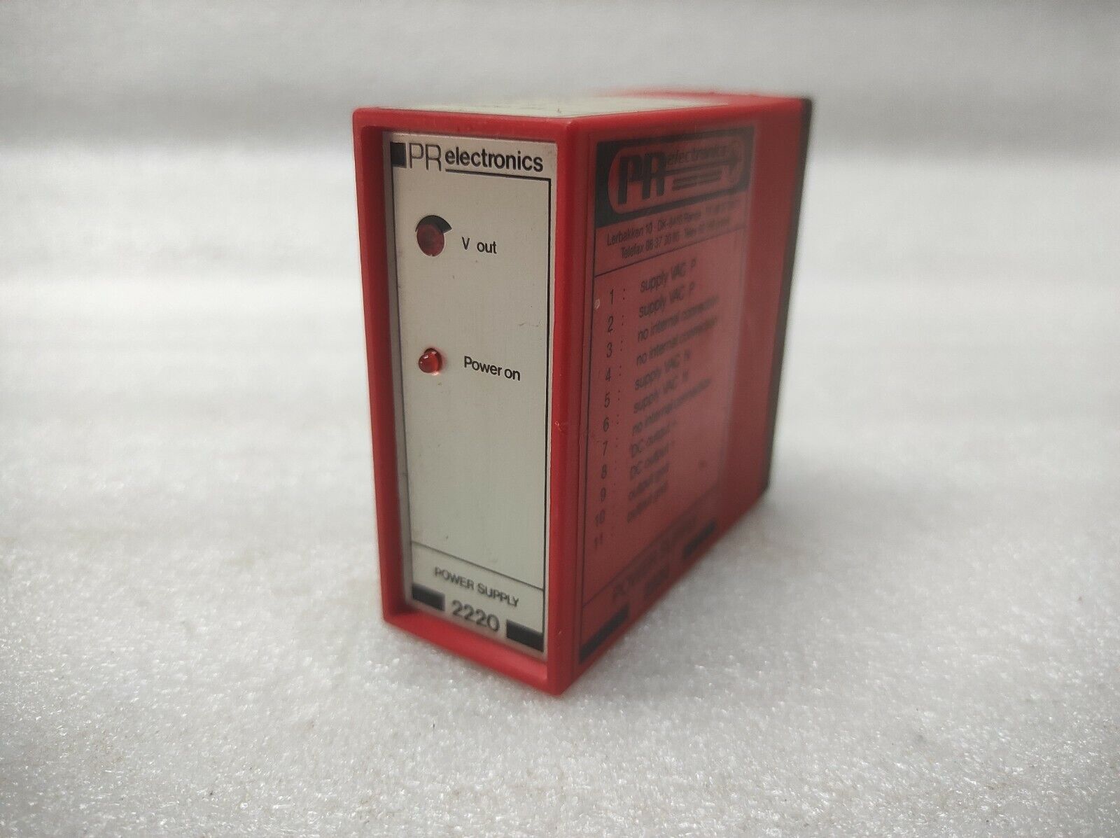 PR ELECTRONICS 2220 POWER SUPPLY 