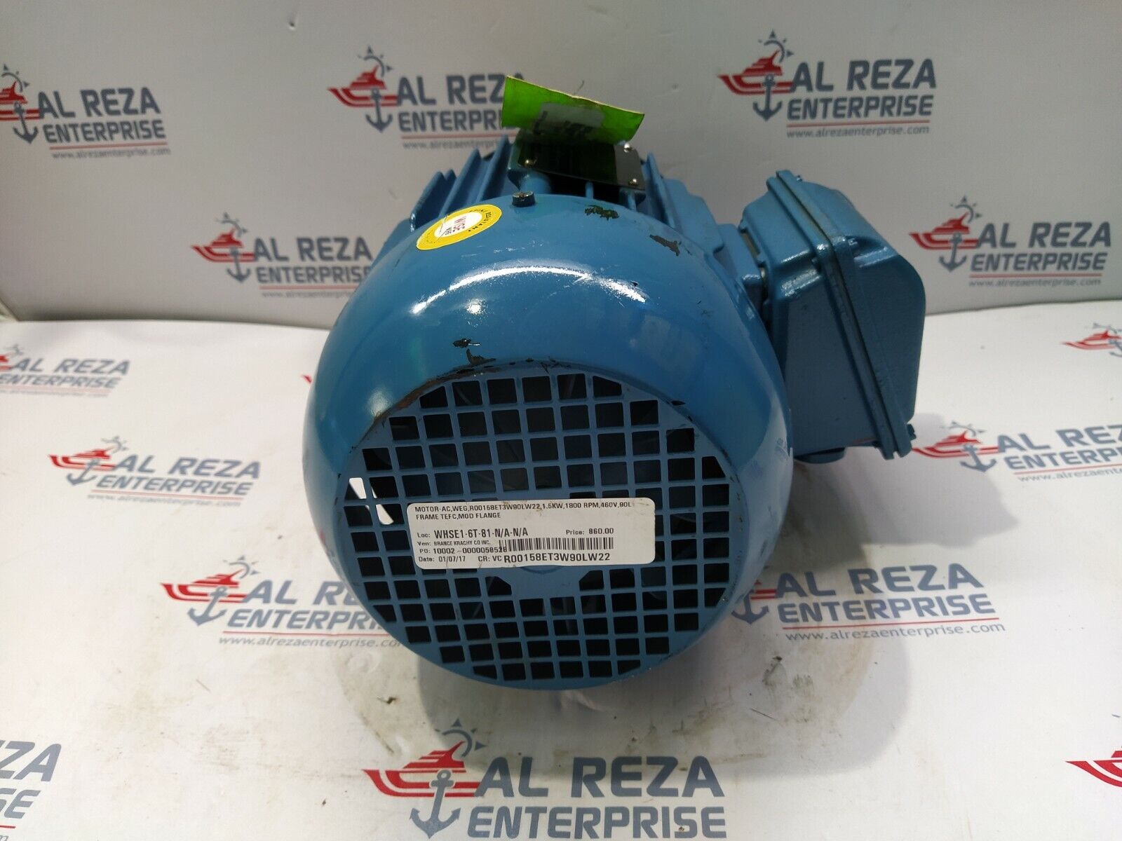 WEG R00158ET3W90L-W22 INVERTER DUTY MOTOR 2-HP 1755-RPM 460V