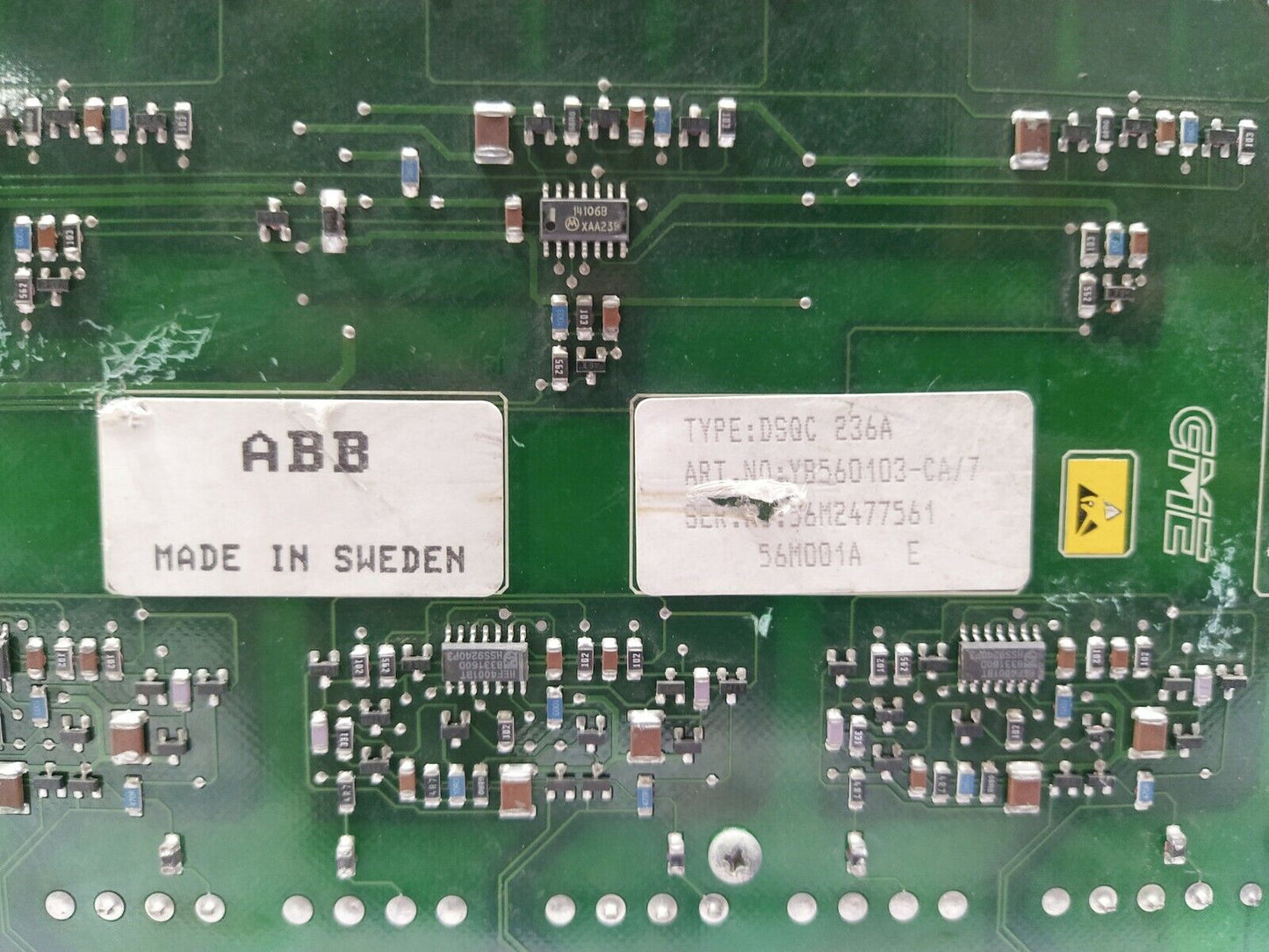 ABB DSQC 236A SERVO DRIVE CONTROL BOARD YB560103-CA/7